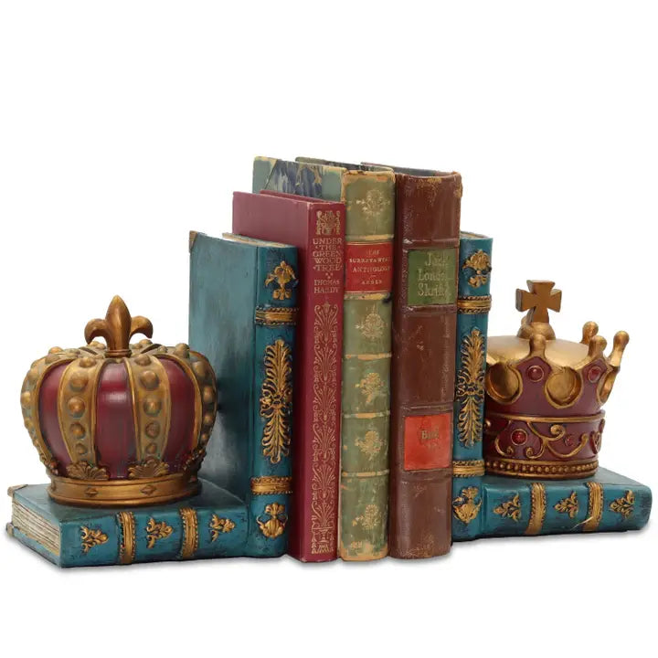 Crown Bookends - 25.5cm
