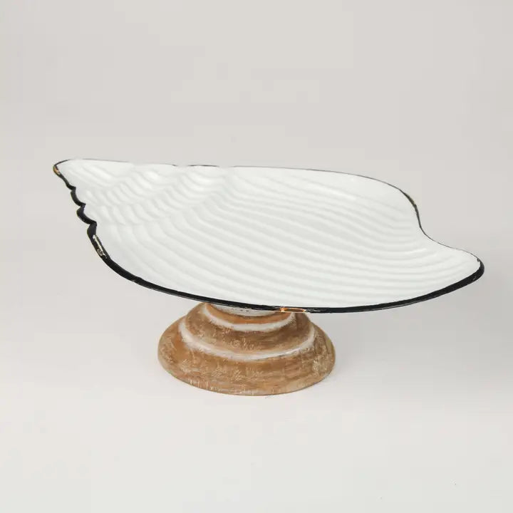Seaside Shell Dish On Stand - 27cm