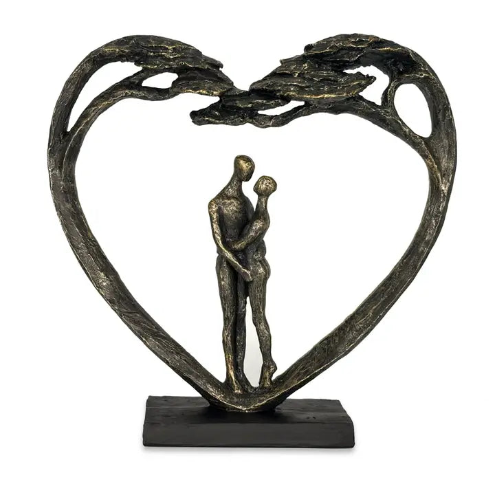 Standing Couple in Heart Tree - 30cm