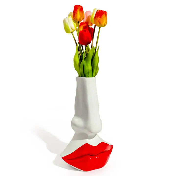Tall Slender Nose & Lips Vase - 37.5cm