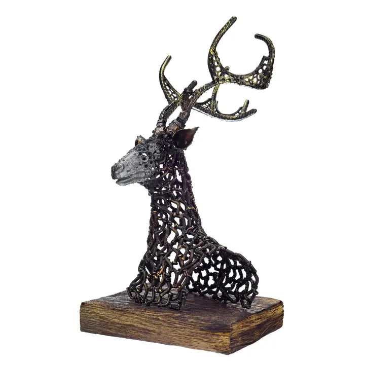 Urban Steel Deer Head - Stand - 44cm