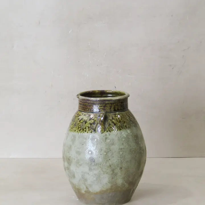 Vintage Glazed Yunnan Pot Forest Green - 24cm