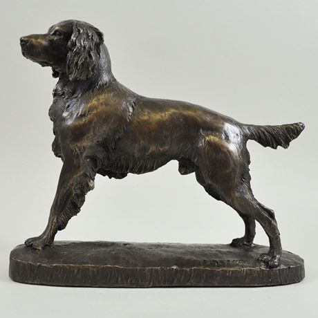 Springer Spaniel, Cold Cast Bronze Sculpture by David Geenty - 23cm