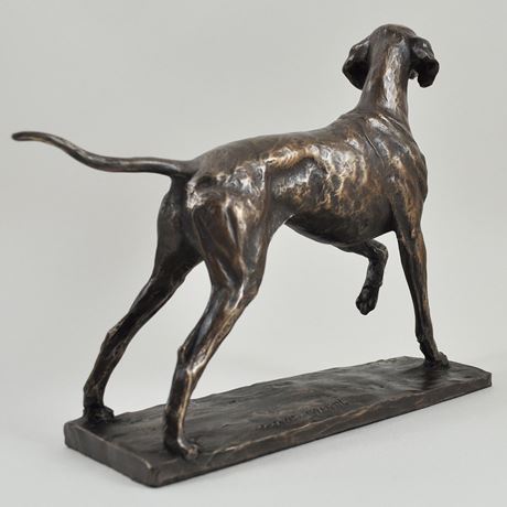 Pointer, Cold Cast Bronze Sculpture by David Geenty - 18.5cm