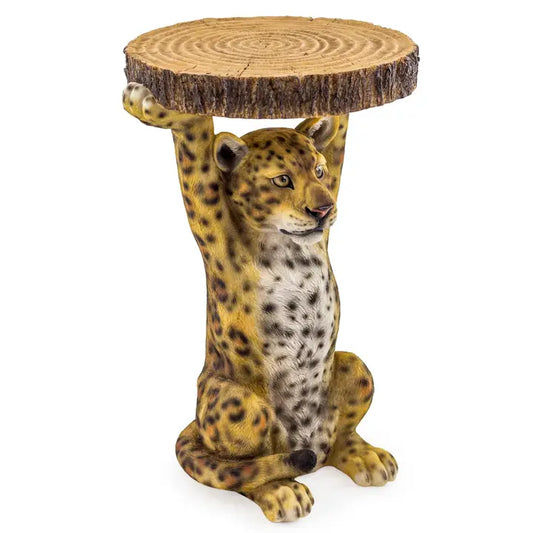 Leopard Holding "Trunk Slice" Side Table - 52cm