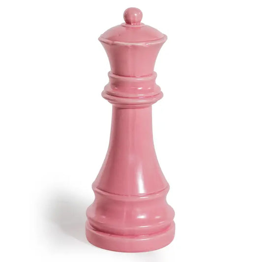 Matt Pink Large Ceramic Queen Chess Piece Ornament - 29cm