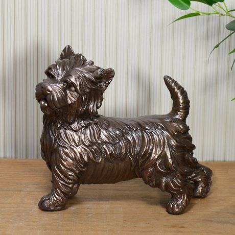 Standing West Highland Terrier, Cold Cast Bronze Sculpture - 14cm