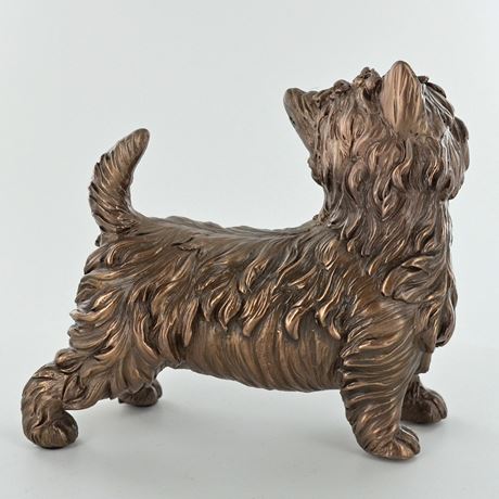 Standing West Highland Terrier, Cold Cast Bronze Sculpture - 14cm