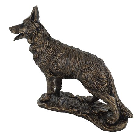 German Shepherd, Cold Cast Bronze Sculpture - 26cm