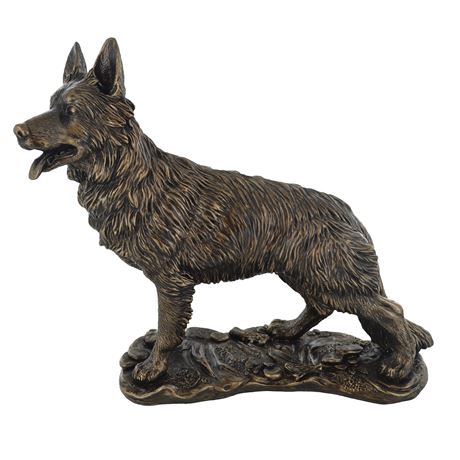 German Shepherd, Cold Cast Bronze Sculpture - 26cm