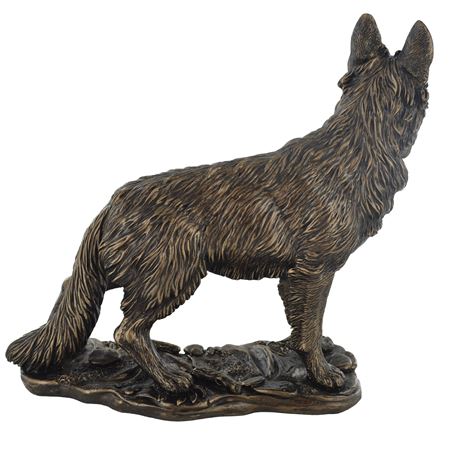 German Shepherd, Cold Cast Bronze Sculpture - 26cm