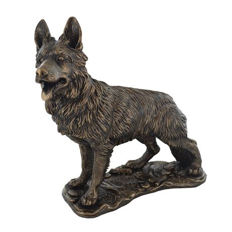German Shepherd, Cold Cast Bronze Sculpture - 26cm