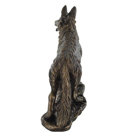 German Shepherd, Cold Cast Bronze Sculpture - 26cm