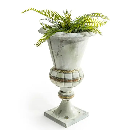 Large Oxidised-Metal Effect Rustic Planter