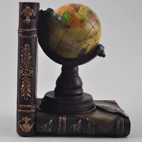 Globe & Telescope Bookends - 16cm