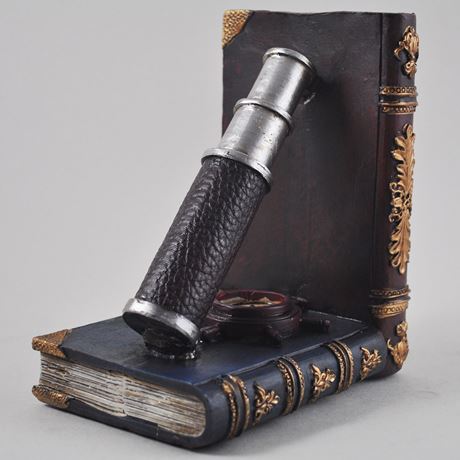 Globe & Telescope Bookends - 16cm