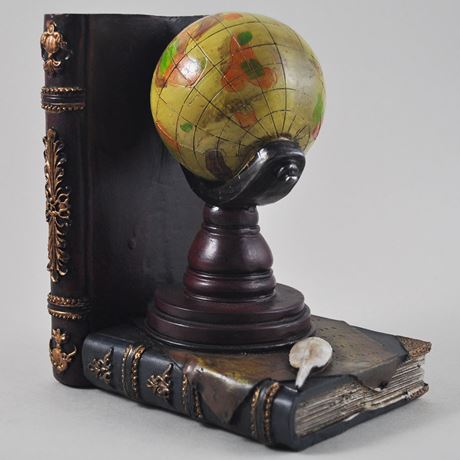 Globe & Telescope Bookends - 16cm