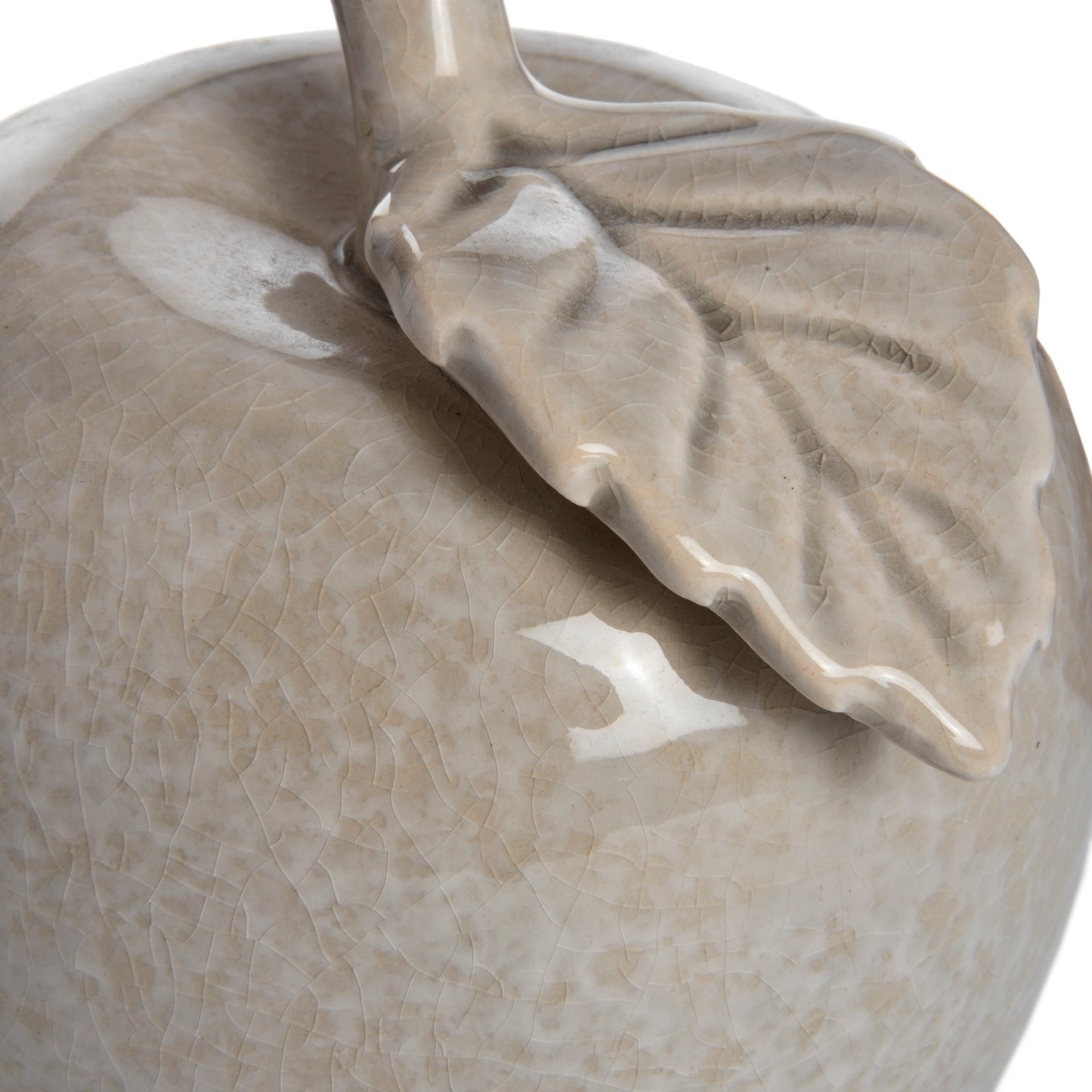 Crackled Grey Ceramic Apple - 14cm