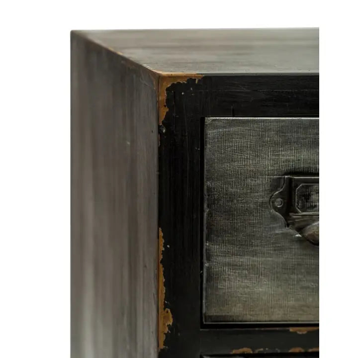Brushed Steel Multi Drawer Apothecary Cabinet - 78cm