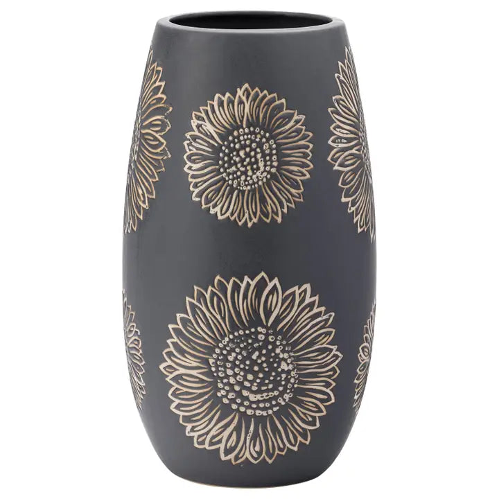 Artisan Flower Wax Resist Vase - 25cm