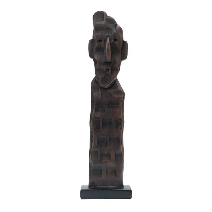 Tribal Figurine (Wood Effect) - 44cm