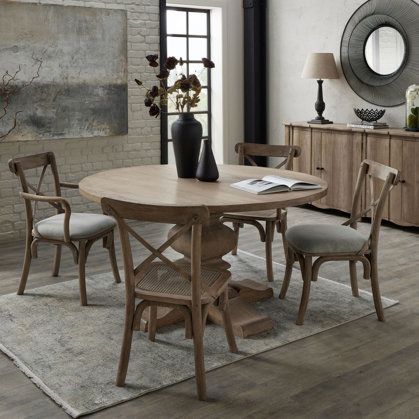 Copgrove Collection Round Pedestal Dining Table - 150cm