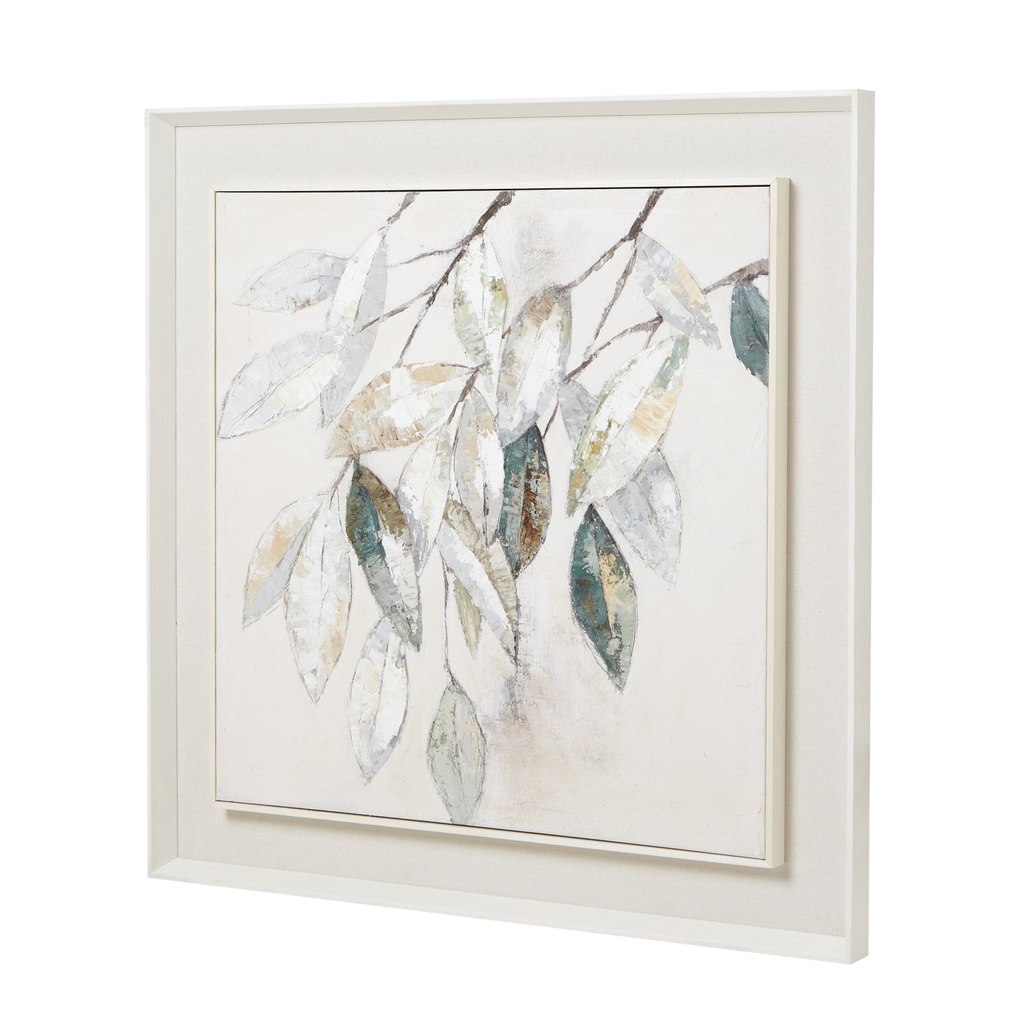 Dolce Mottle Leaf Framed Painting On Canvas - 100cm