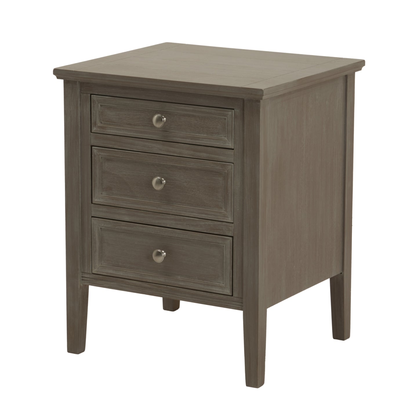 The Serene Collection Three Drawer Bedside Table - 59cm