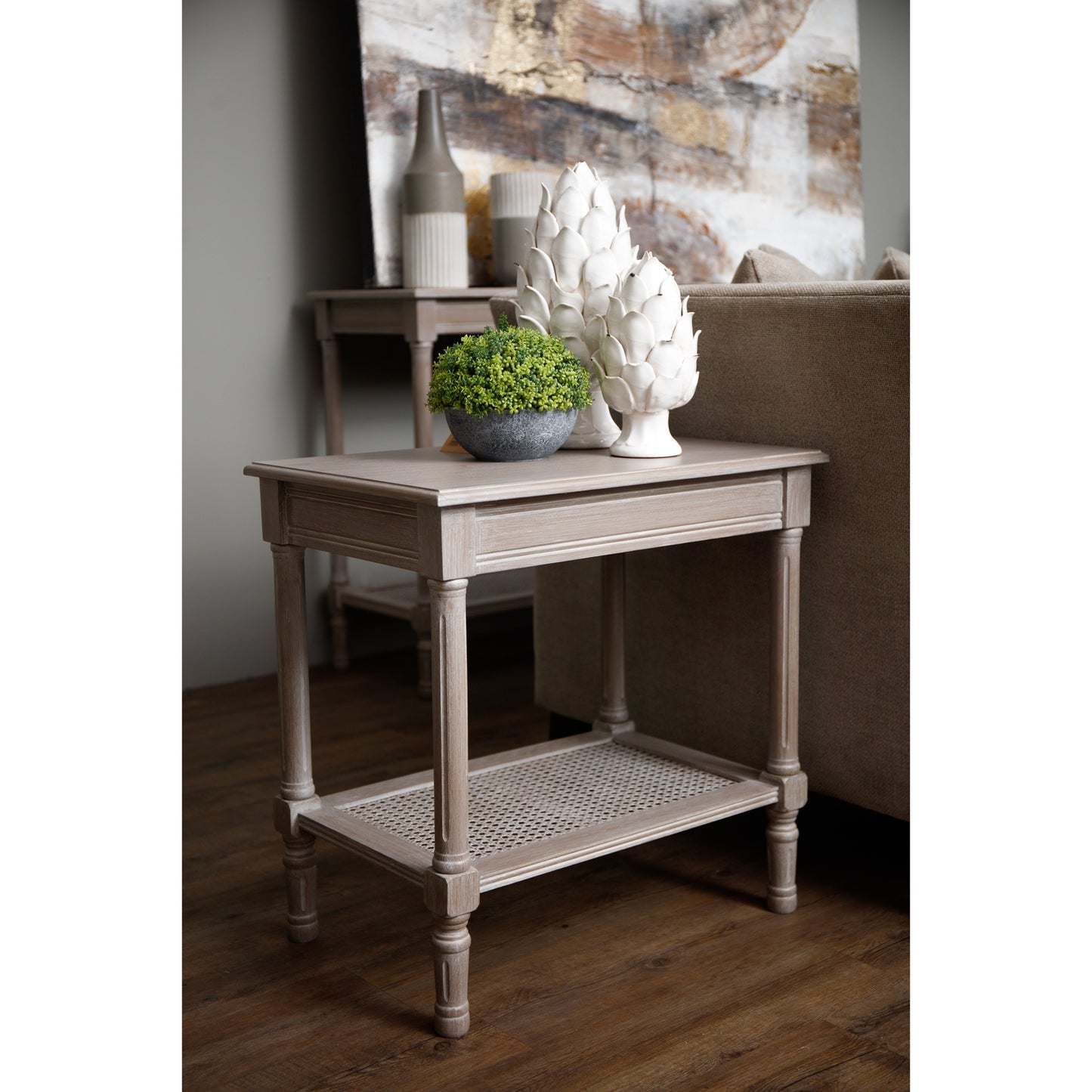 The Serene Rattan Collection Side Table - 60cm