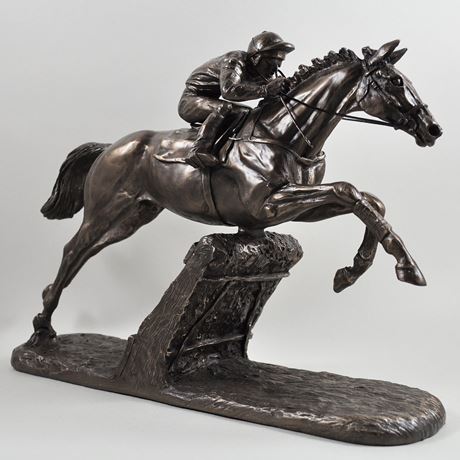 The Hurdler, Cost Cast Bronze Sculpture by Harriet Glen - 26cm