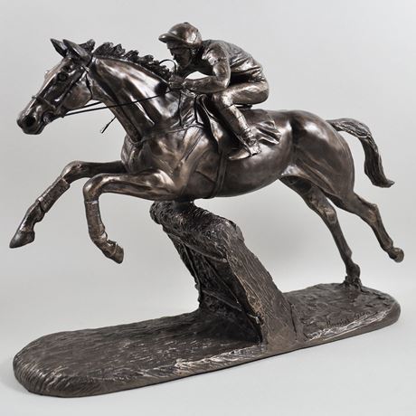 The Hurdler, Cost Cast Bronze Sculpture by Harriet Glen - 26cm