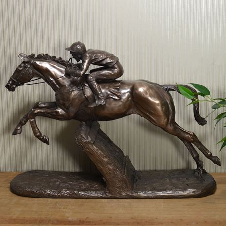 The Hurdler, Cost Cast Bronze Sculpture by Harriet Glen - 26cm
