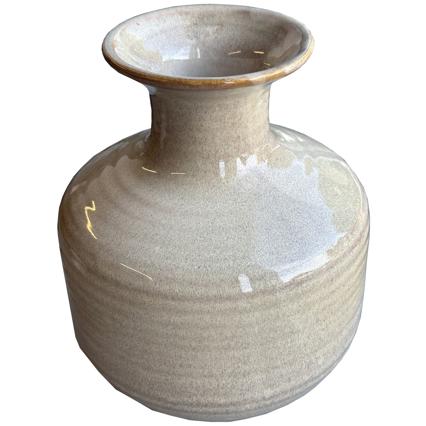 Sabbia Squat Ridged Vase - 21cm