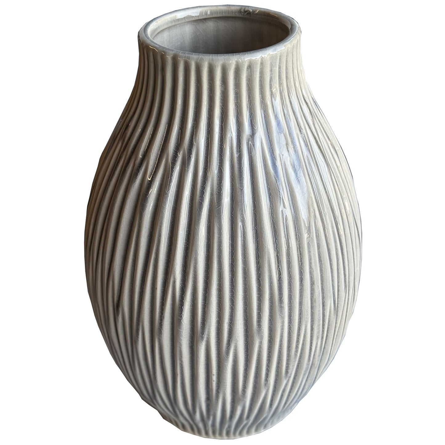 Pallida Large Bulbous Fleck Vase - 28cm