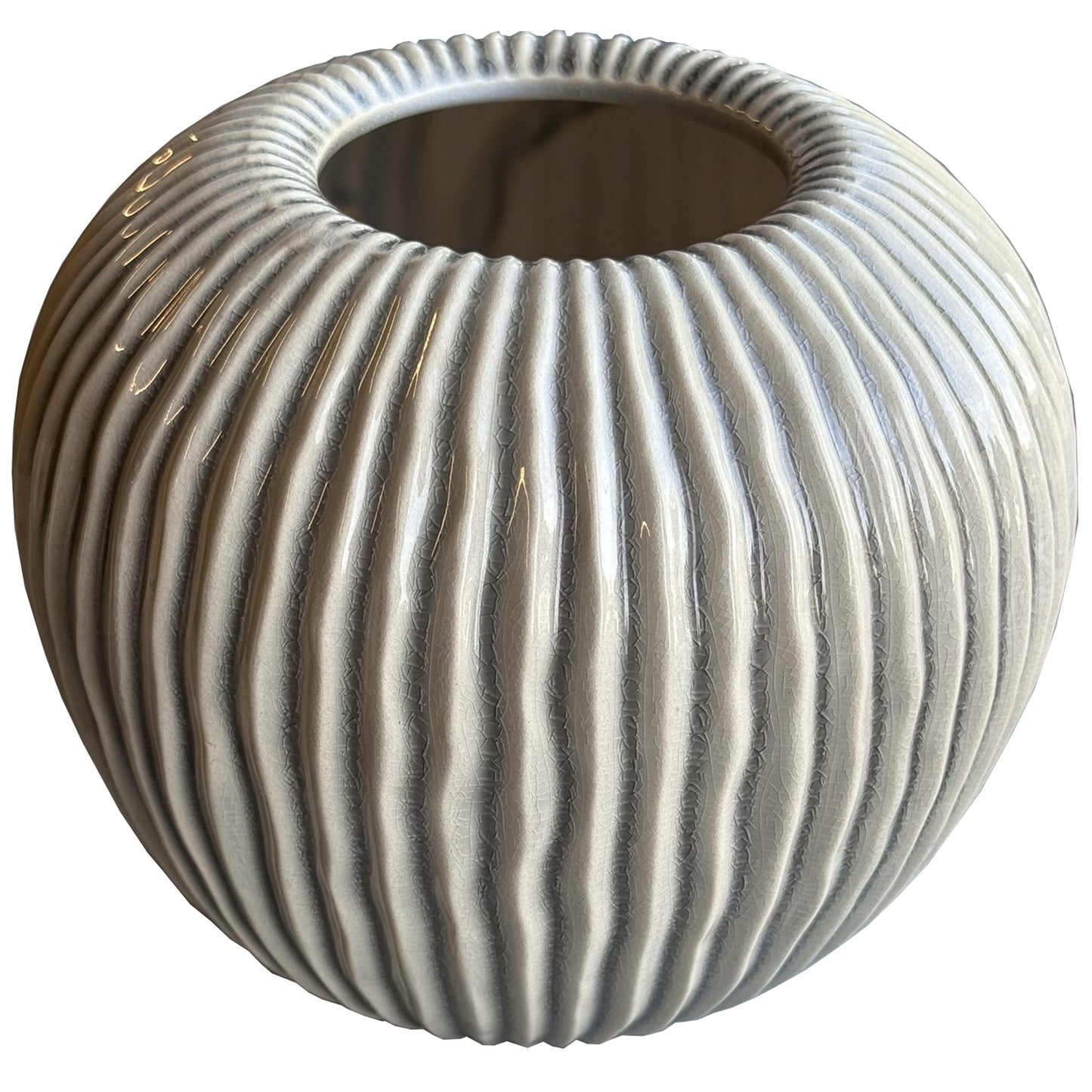 Pallida Small Striped Vase - 17cm