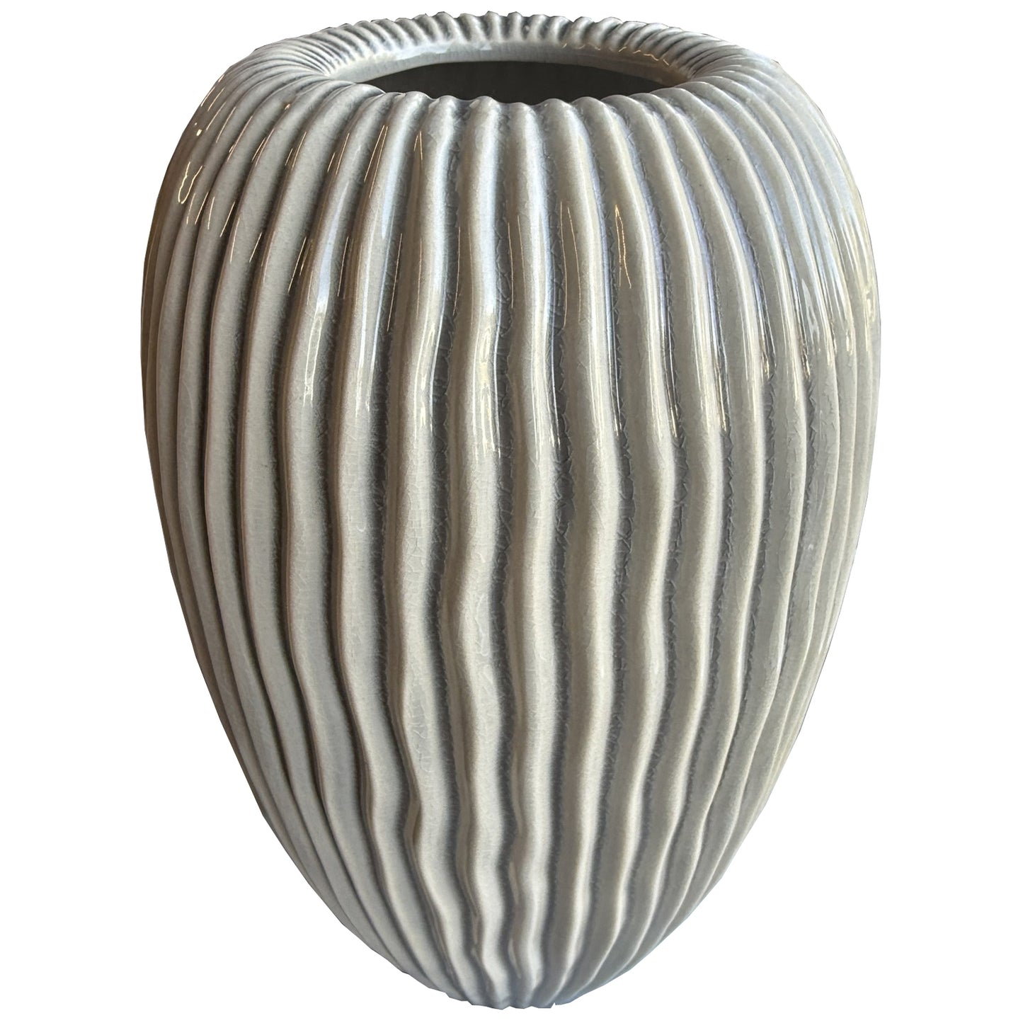 Pallida Large Striped Vase - 33cm