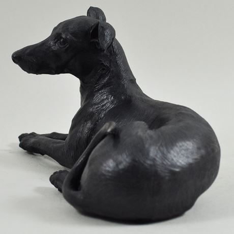 Laying Greyhound, Bronze Effect Sculpture - 21cm