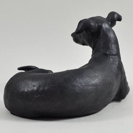Laying Greyhound, Bronze Effect Sculpture - 21cm