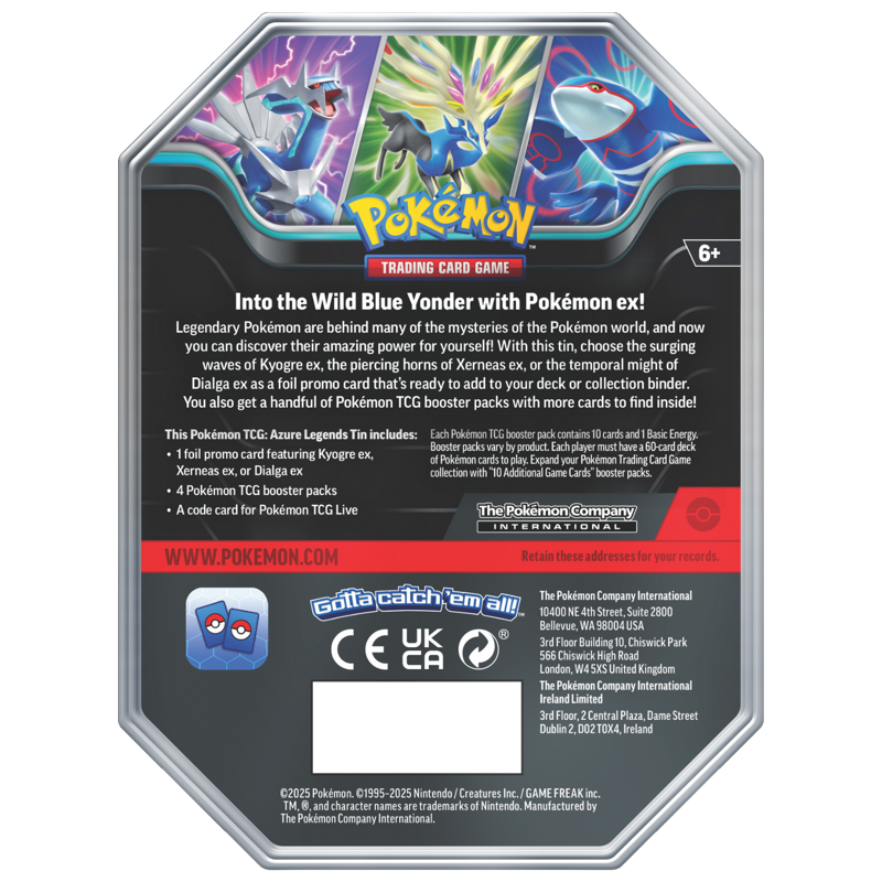 Pokemon Azure Legends Tin 2025 - Xerneas EX