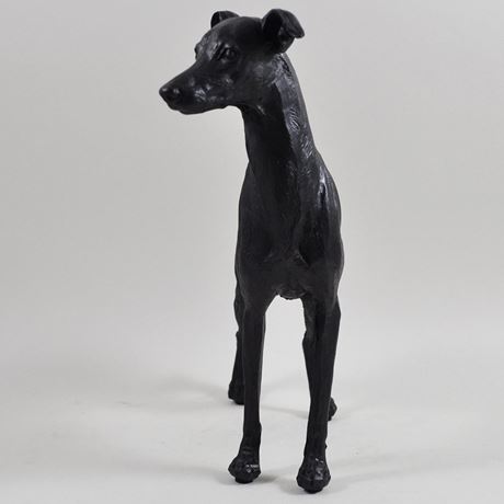 Standing Greyhound, Bronze Effect Sculpture - 21cm