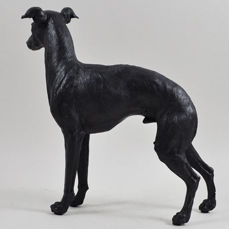 Standing Greyhound, Bronze Effect Sculpture - 21cm