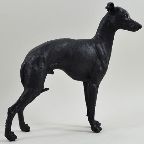 Standing Greyhound, Bronze Effect Sculpture - 21cm