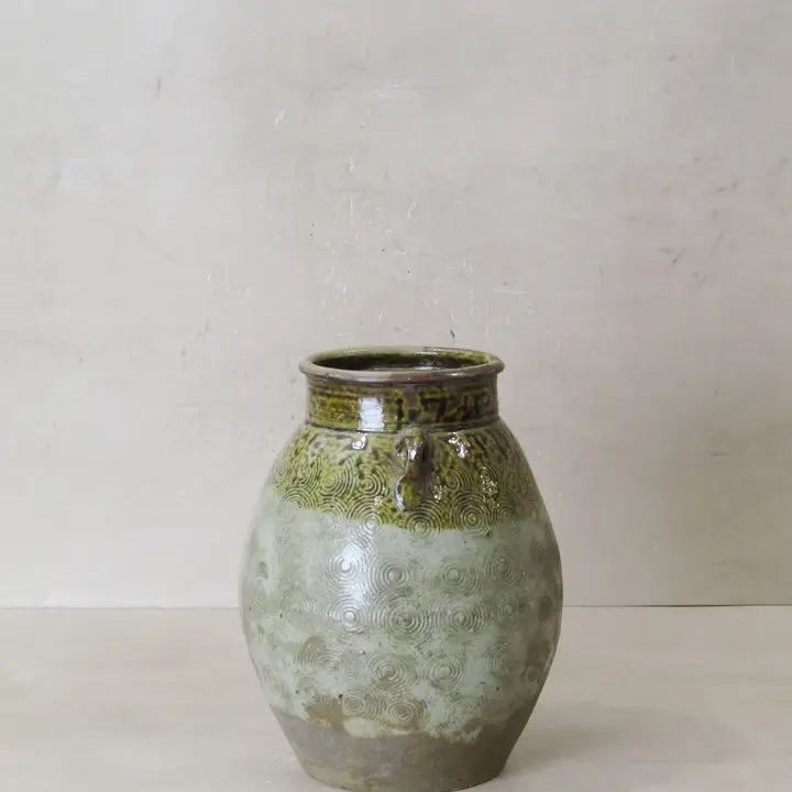 Vintage Glazed Yunnan Pot Forest Green - 24cm
