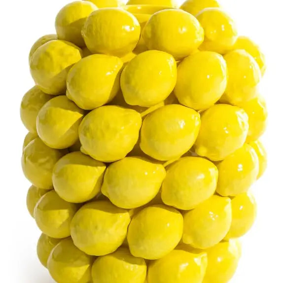 Ceramic Large Multi Lemon Vase - 29cm