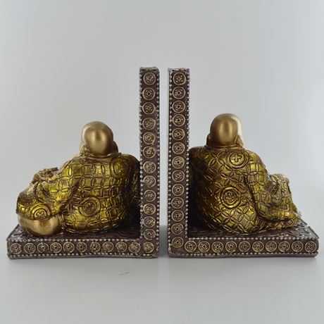 Golden Buddha Bookends - 14cm