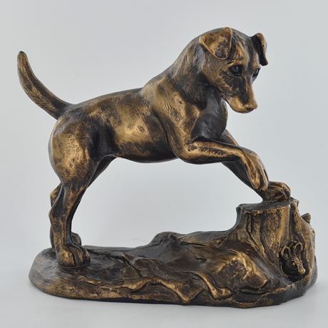 Jack Russell, Bronze Effect Sculpture - 13.5cm