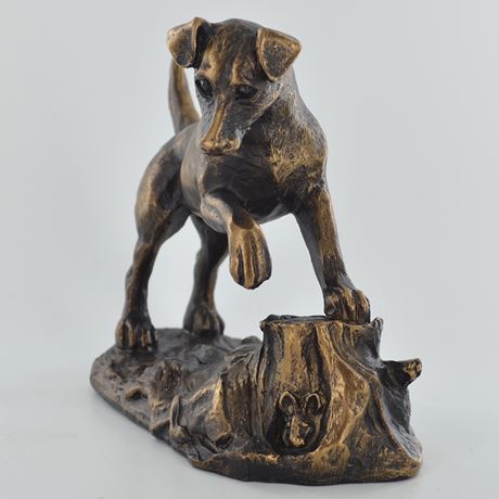 Jack Russell, Bronze Effect Sculpture - 13.5cm