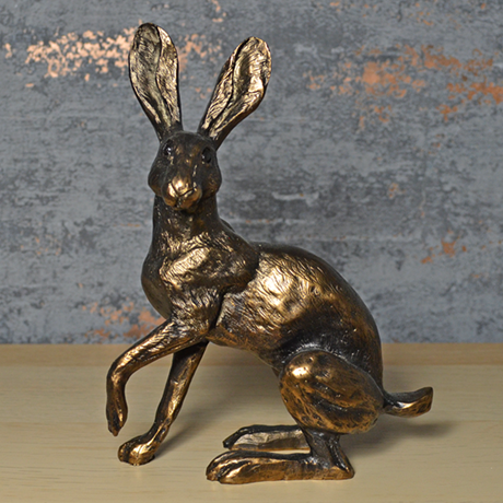 Buttercup Hare, Bronze Effect Sculpture by Harriet Glen - 19cm