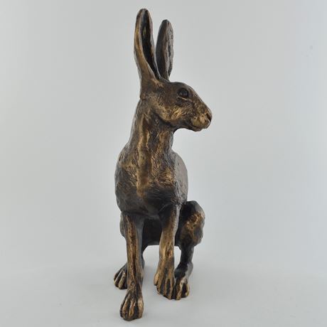 Buttercup Hare, Bronze Effect Sculpture by Harriet Glen - 19cm