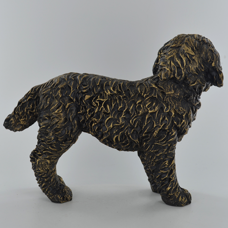 Standing Cockapoo, Bronze Effect Sculpture - 23cm